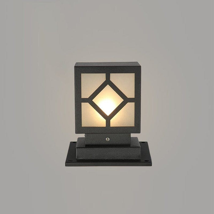Stylish Geometric Outdoor Post Light for Gardens, Patios, Walkways, and Porches, Classic Retro Design for Enhanced Exterior Decor-ErisView-9