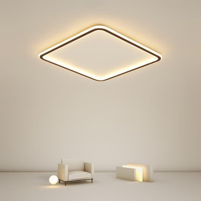 Square Industrial Black Flush Mount Ceiling Lights for Bedroom