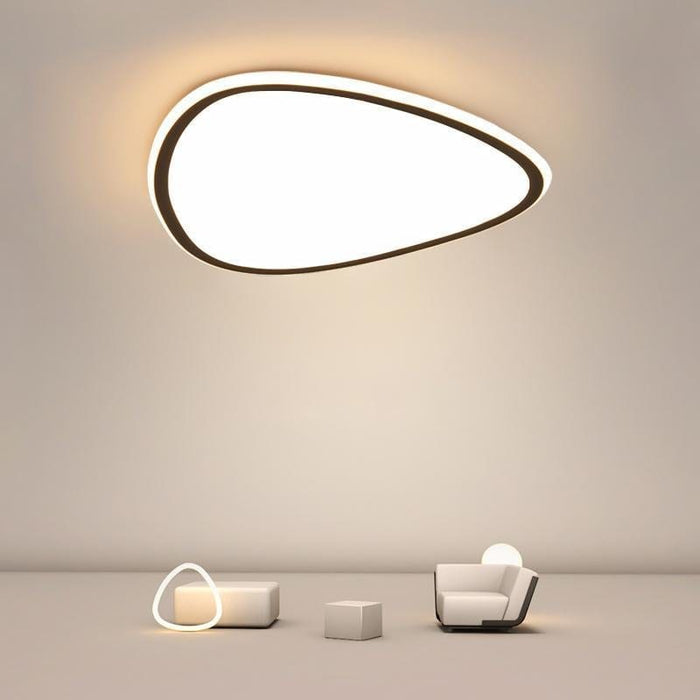 Nordic Geometric Reuleaux Triangle Modern Flush Mount Light with Remote Control