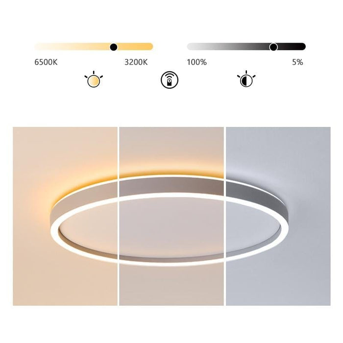 Modern Circle Halo Shaped Flush Mount Llight Bedroom Ceiling Lights