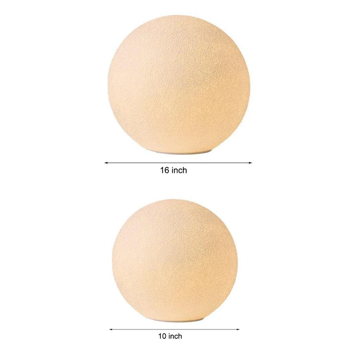 Resin Round Ball Moon LED Waterproof White Modern Outdoor Light Fence Lights
