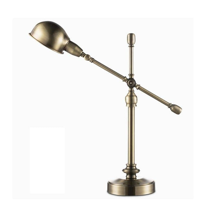 Metallic Dome Shade Desk Light 1 Head Adjustable Arm Table Lamp