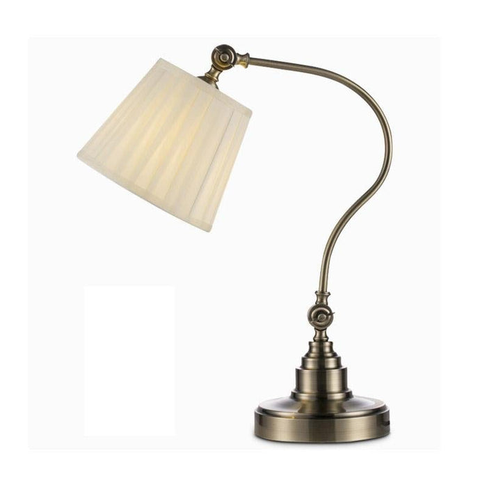 Industrial Empire Shaped Task Light 1 Head Metal Table Lamp with Curved Arm