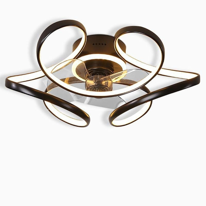 18 Flower Shaped Modern Ceiling Fans Light with Remote Chandelier with Fan