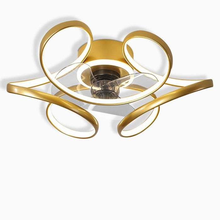 18 Flower Shaped Modern Ceiling Fans Light with Remote Chandelier with Fan