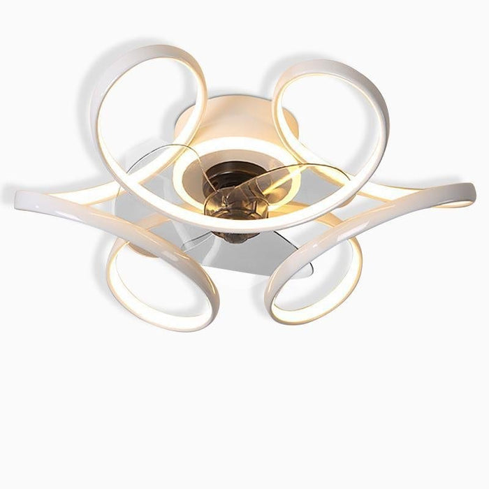 18 Flower Shaped Modern Ceiling Fans Light with Remote Chandelier with Fan