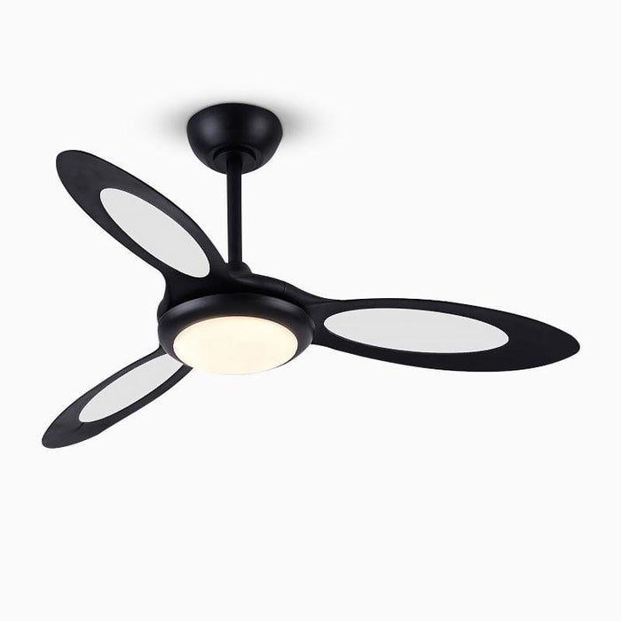 Oval 3 Blades LED Industrial Style Ceiling Fans Lights with Remote Control