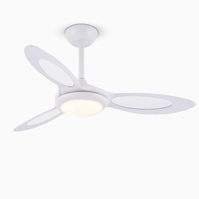Oval 3 Blades LED Industrial Style Ceiling Fans Lights with Remote Control