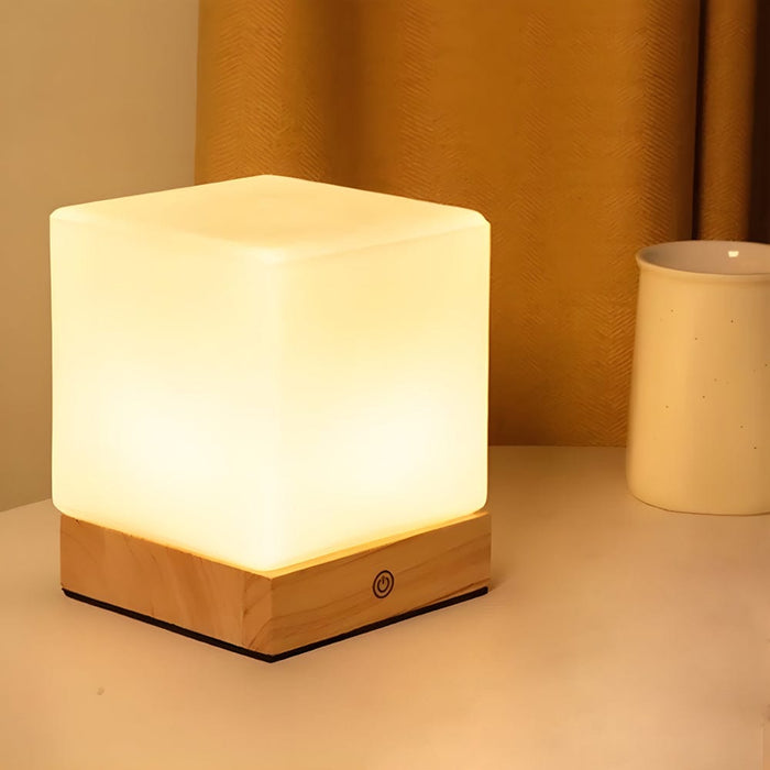 Cube LED Cordless Battery Operated Table Lamps Nordic Mini Desk Lighting