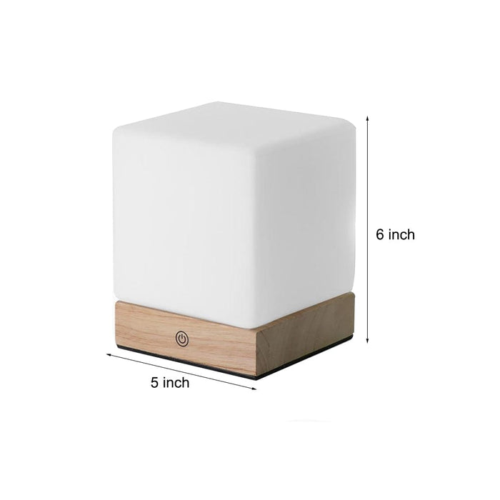 Cube LED Cordless Battery Operated Table Lamps Nordic Mini Desk Lighting
