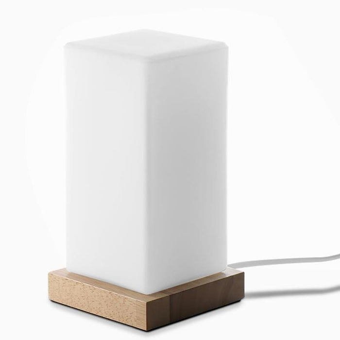 Nordic Wooden Kids' Table Lamp with Frosted Glass Remote Control Built-in Battery  Night Lamp
