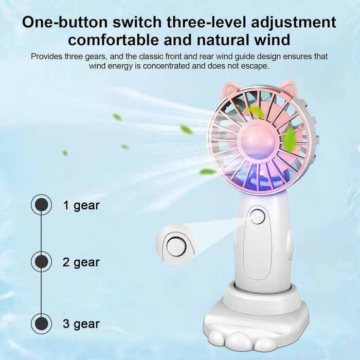 USB Rechargeable Ceiling Fan with Phone Holder, Battery Operation Portable Ceiling Fan, Quietest Fan For Sleeping-2-ErisView
