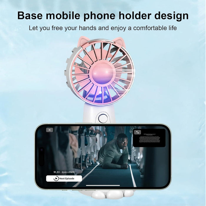 USB Rechargeable Ceiling Fan with Phone Holder, Battery Operation Portable Ceiling Fan, Quietest Fan For Sleeping-5-ErisView