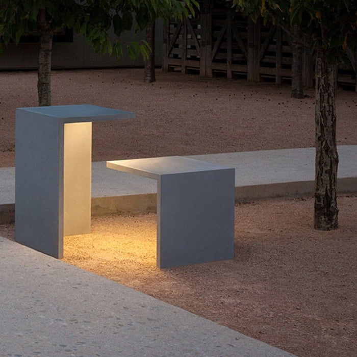 Unique 3D Table and Stools Outdoor Landscape Lighting, Minimalist, High Efficiency LED, IP65 Waterproof for Courtyard and Garden Decor-ErisView-12