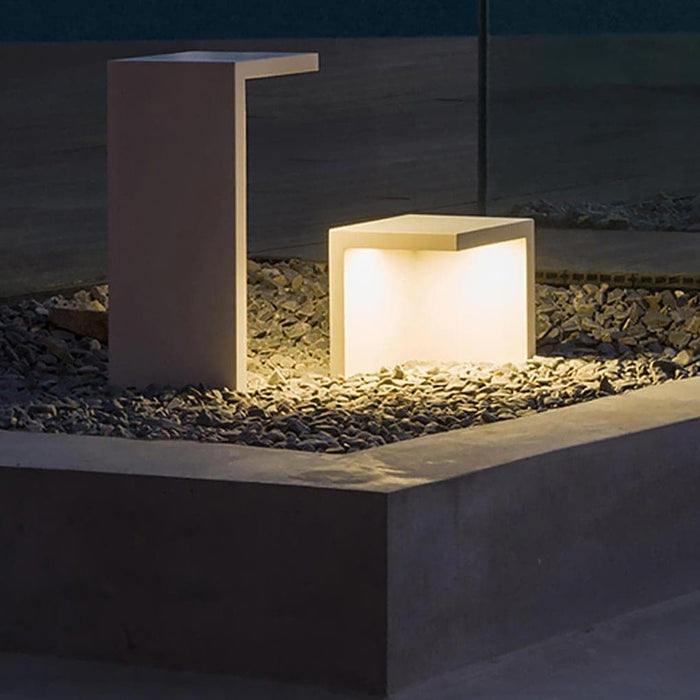Unique 3D Table and Stools Outdoor Landscape Lighting, Minimalist, High Efficiency LED, IP65 Waterproof for Courtyard and Garden Decor-ErisView-6