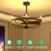Unique Farmhouse Ceiling Fan with Lights, Vintage Caged Low Profile Fandaliers Ceiling Fan, Candle Chandelier Ceiling Fan for Living Room Bedroom Kitchen-2-ErisView