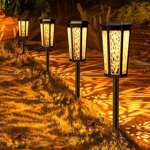 Versatile Outdoor Solar Pathway Lights, Automatic On/Off, IP65 Waterproof, Warm & Colored Light Options for Halloween, Christmas, and Garden Decor-ErisView-1