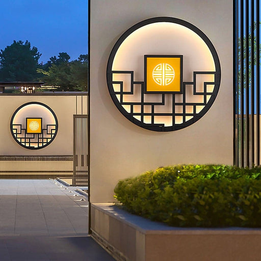 Vintage-Inspired Waterproof Stainless Steel Outdoor Wall Lamp with Retro Hollow Pattern Design for Elegant Garden and Home Decoration-ErisView-1