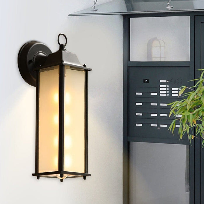 Vintage Waterproof and Rust-Proof Aluminum and Glass Outdoor Wall Light with E27 Base for Standard Bulbs, Sturdy, Reliable, and Long-Lasting-ErisView-14