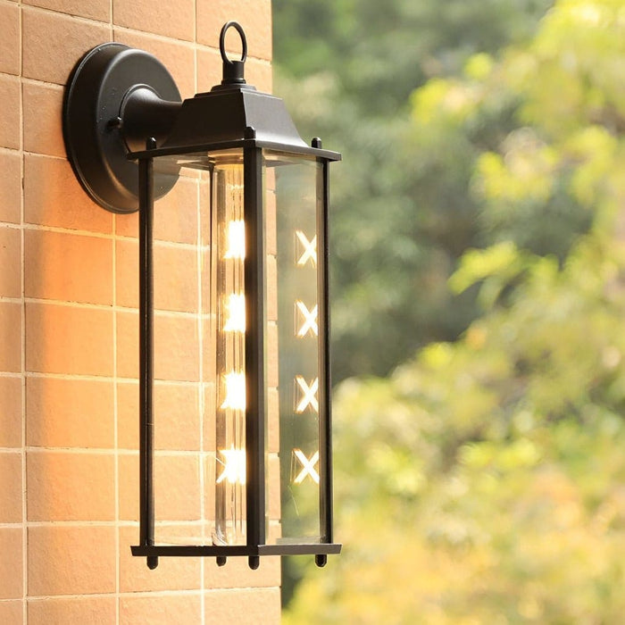 Vintage Waterproof and Rust-Proof Aluminum and Glass Outdoor Wall Light with E27 Base for Standard Bulbs, Sturdy, Reliable, and Long-Lasting-ErisView-13