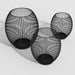 Vintage Black Lantern Iron Candle Holder-Set of 3-L-ErisView