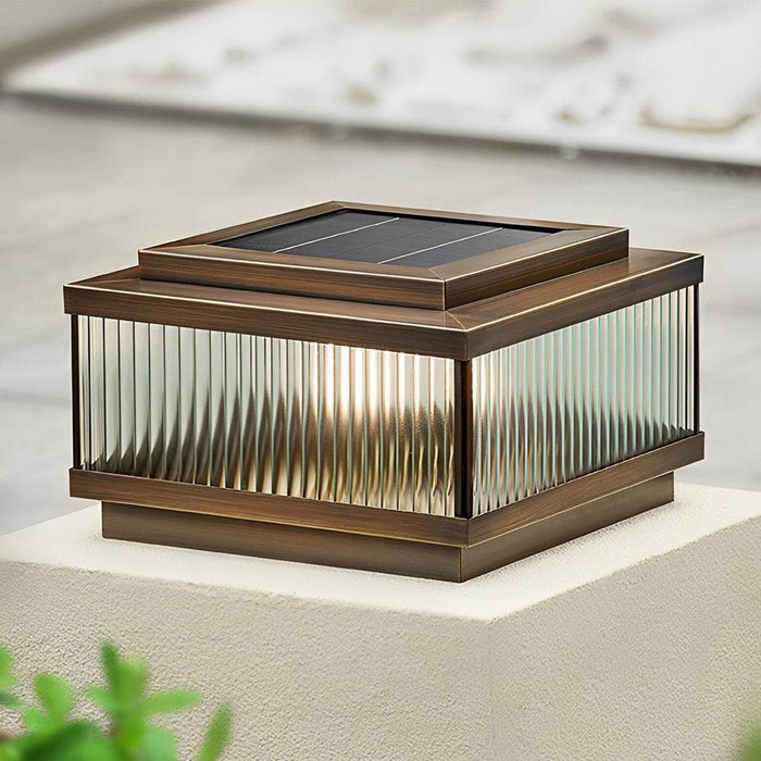 Waterproof Solar Deck Post Lights with Remote Control, Automatic Day/Night Sensor, Adjustable Brightness, Ideal for Outdoor Decoration-ErisView-14