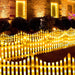Wave Shaped Solar LED Lighted Garden Fence with Warm White & Colored Lights, Solar or 110V Power Options, Remote Control, Easy Installation-ErisView-3