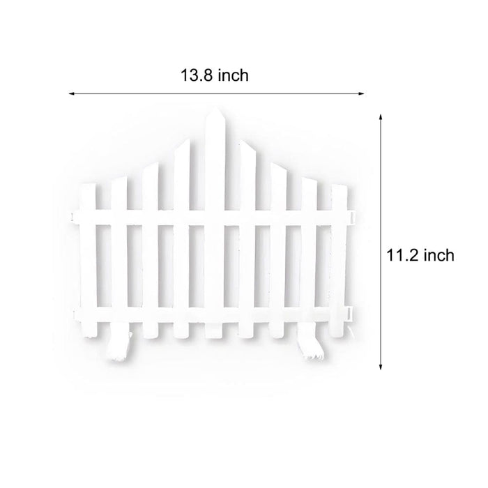 Wave Shaped Solar LED Lighted Garden Fence with Warm White & Colored Lights, Solar or 110V Power Options, Remote Control, Easy Installation-ErisView-7