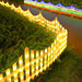 Wave Shaped Solar LED Lighted Garden Fence with Warm White & Colored Lights, Solar or 110V Power Options, Remote Control, Easy Installation-ErisView-1