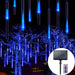 Weather-Resistant LED Meteor Shower Lights for Outdoor Holiday Decoration, Auto On/Off, Solar-Powered, Perfect for All Climates-ErisView-4