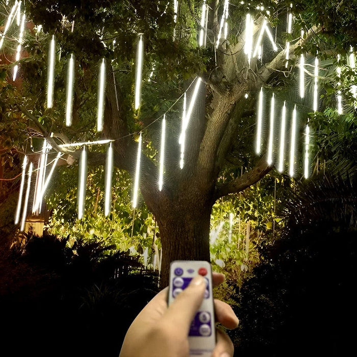 Weather-Resistant LED Meteor Shower Lights for Outdoor Holiday Decoration, Auto On/Off, Solar-Powered, Perfect for All Climates-ErisView-5