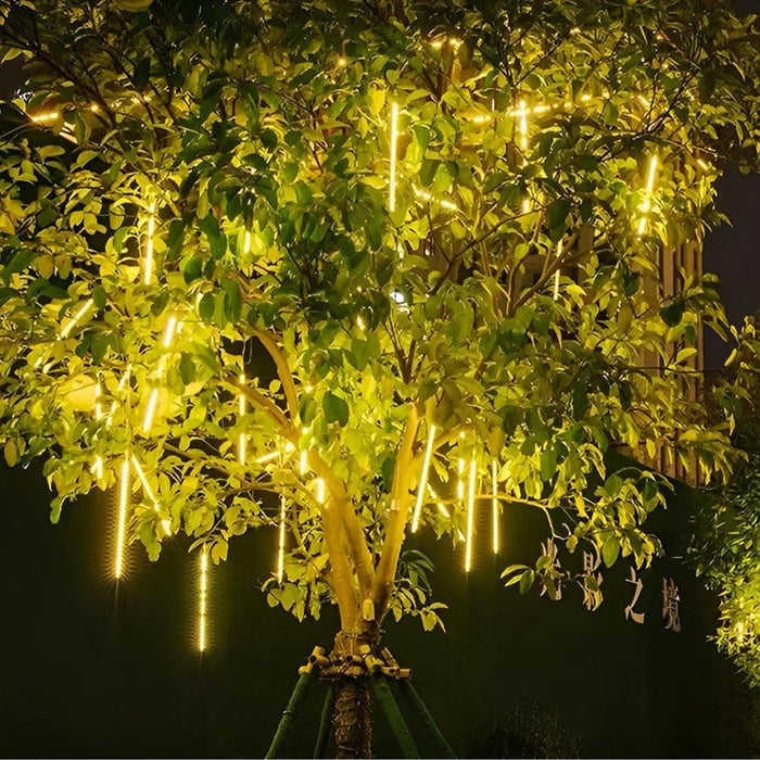 Weather-Resistant LED Meteor Shower Lights for Outdoor Holiday Decoration, Auto On/Off, Solar-Powered, Perfect for All Climates-ErisView-6