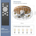 White Caged Ceiling Fan with Lights Remote, Farmhouse Modern 360¡ã Oscillating Ceiling Fan, Low Profile Flush Mount Ceiling Fan for Bedroom Dining Room-4-ErisView