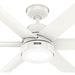 White Ceiling Fan, Ceiling Hugger Ceiling Fans, 6 Blade Fan-13-ErisView