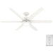 White Ceiling Fan, Ceiling Hugger Ceiling Fans, 6 Blade Fan-15-ErisView