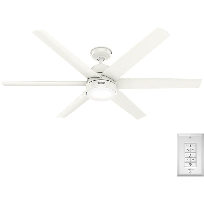 White Ceiling Fan, Ceiling Hugger Ceiling Fans, 6 Blade Fan-6-ErisView