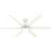 White Ceiling Fan, Ceiling Hugger Ceiling Fans, 6 Blade Fan-1-ErisView
