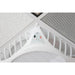 White Ceiling Fan NO Light,  Reversible DC Ceiling Fan with Remote Control, Square Ceiling Fan-8-ErisView
