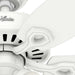 White Ceiling Fan with LED Light Kit and Pull Chain, Ceiling Hugger Ceiling Fan with Light-5-ErisView