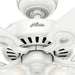 White Ceiling Fan with LED Light Kit and Pull Chain, Ceiling Hugger Ceiling Fan with Light-6-ErisView