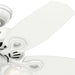 White Ceiling Fan with LED Light Kit and Pull Chain, Ceiling Hugger Ceiling Fan with Light-7-ErisView