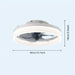 White Ceiling Fan with LED Light and Remote Control, Dimmable Ceiling Fan for Living Room Bedroom Dining Room-ErisView