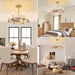 White Chandelier Ceiling Fan with Lights and Remote, Farmhouse Industrial Ceiling Fans, Wagon Wheel Ceiling Fan for Bedroom Dining Room Kitchen Living Room-2-ErisView