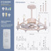 White Chandelier Ceiling Fan with Lights and Remote, Farmhouse Industrial Ceiling Fans, Wagon Wheel Ceiling Fan for Bedroom Dining Room Kitchen Living Room-3-ErisView