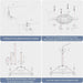 White Chandelier Ceiling Fan with Lights and Remote, Farmhouse Industrial Ceiling Fans, Wagon Wheel Ceiling Fan for Bedroom Dining Room Kitchen Living Room-8-ErisView
