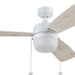 White Contemporary Ceiling Fan with Light, Indoor LED Ceiling Fan with Pull Chain, Reversible Fan for Summer Winter-7-ErisView