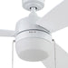 White Contemporary Ceiling Fan with Light, Indoor LED Ceiling Fan with Pull Chain, Reversible Fan for Summer Winter-9-ErisView