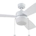 White Contemporary Ceiling Fan with Light, Indoor LED Ceiling Fan with Pull Chain, Reversible Fan for Summer Winter-1-ErisView