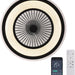 White Dimmable Flush Mount Ceiling Fan without Blades, Low Profile Flush Mount Enclosed Ceiling Fan with Light and APP Control-16-ErisView