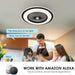 White Dimmable Flush Mount Ceiling Fan without Blades, Low Profile Flush Mount Enclosed Ceiling Fan with Light and APP Control-19-ErisView